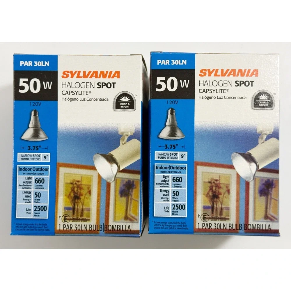 SYLVANIA‎ 50PAR30LN/CAP/SPL/NSP Light Bulbs LOT OF 2
